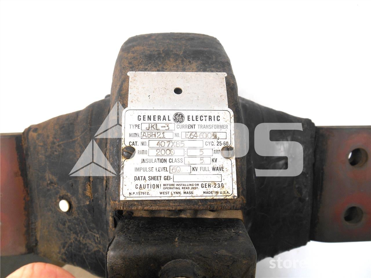 GE Jkl-3 Current Transformer 2000:5 Bar Type - Image 3