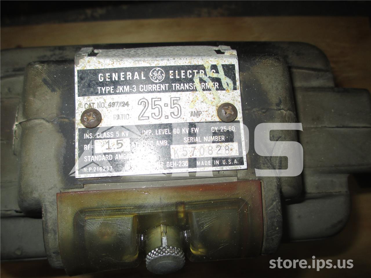 GE Jkm-3 Current Transformer 25:5 Bar Type - Image 2