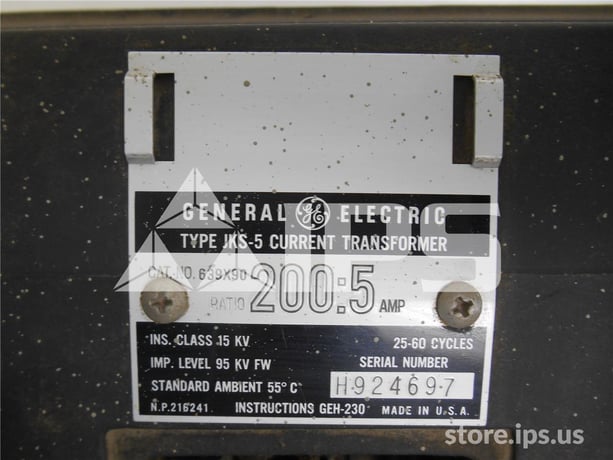 GE Jks-5 Current Transformer 200:5 Bar Type - Image 2