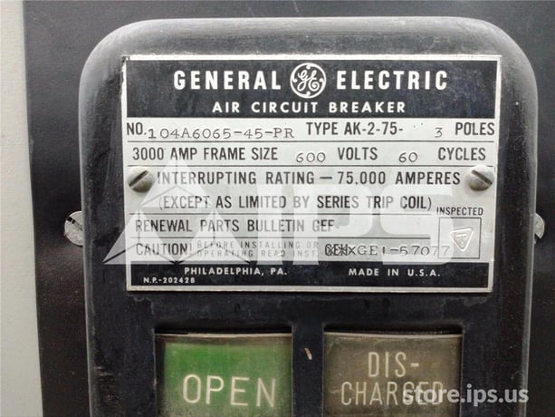 3000 Amps GE Ak-2-75 Eo/bi 230 Volts AC Control, Ec-1a 2000 Amps 1bb-3 - Image 5