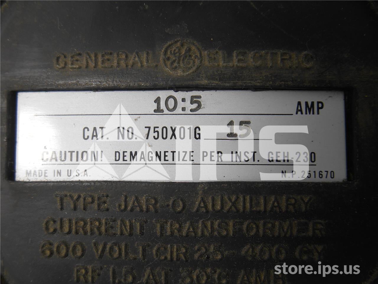 GE Jar-0 Current Transformer 10:5 Encapsulated, Can Type - Image 4