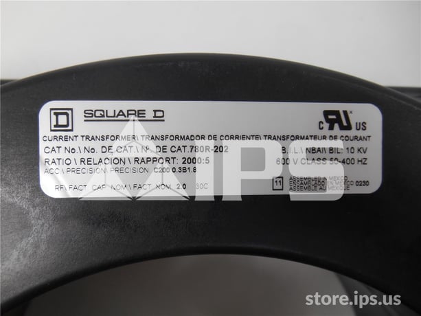 Square D Model 780 Current Transformer 2000:5 C200 - Image 1