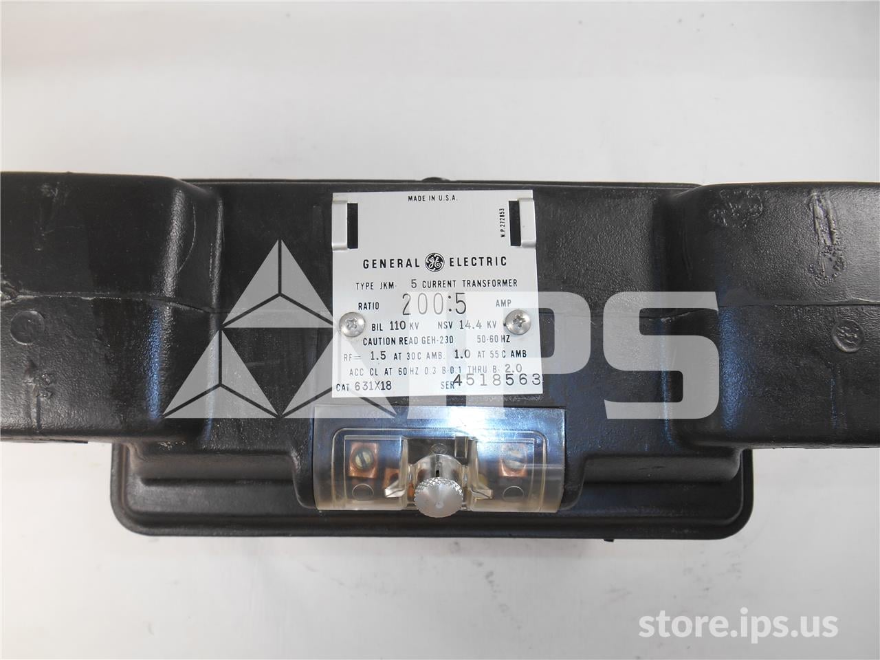 GE Jkm-5 Current Transformer 200:5 Bar Type - Image 3