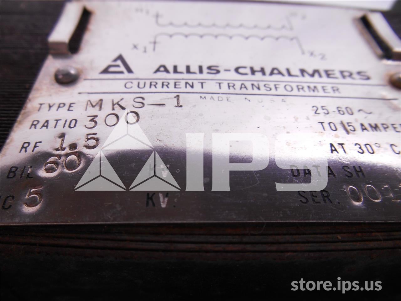 AC Type Mks-1 Current Transformer 300:5 Bar Type, 5kv, 60 KV Bil - Image 2