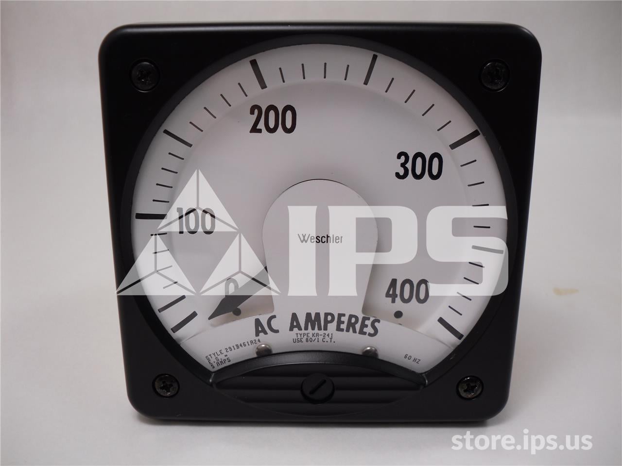 Weschler Ka-241 AC Ammeter New 0-400 Amps Full Scale, 5 Amps Max - Image 1