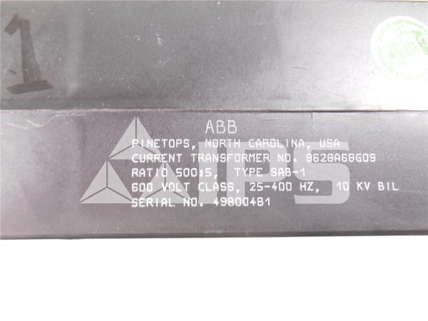 ABB Sab Current Transformer 500:5 10 KV Bil, Window 5.25", Depth 3.5" - Image 2
