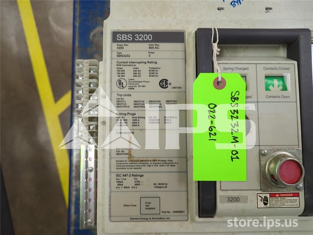3200 Amps Sa Sbs 3200 Mo/bi (sbs32) 24 Volts DC Shunt Trip, Sb32tli, 3000 Amps Rp - Image 4