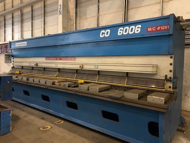 1/4" x 20' Gasparini #CO6006, CNC hydraulic shear, 48" front operated power back gauge, 31 holddown, Delem - Image 1