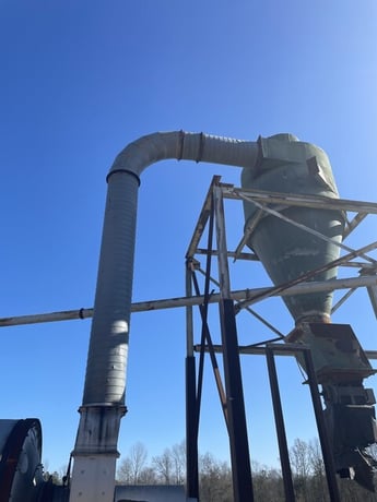 10.5' x 32' Heil, triple pass drum dryer & chip plant - Image 9