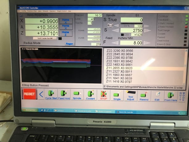 Elio Valeri, CNC Lathe, 60" working length, make queen Ann legs or axe handles - Image 3