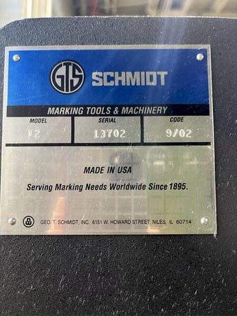 Schmidt #Series-12, pneumatic roll marking machine, 3 ton, 2002 - Image 5