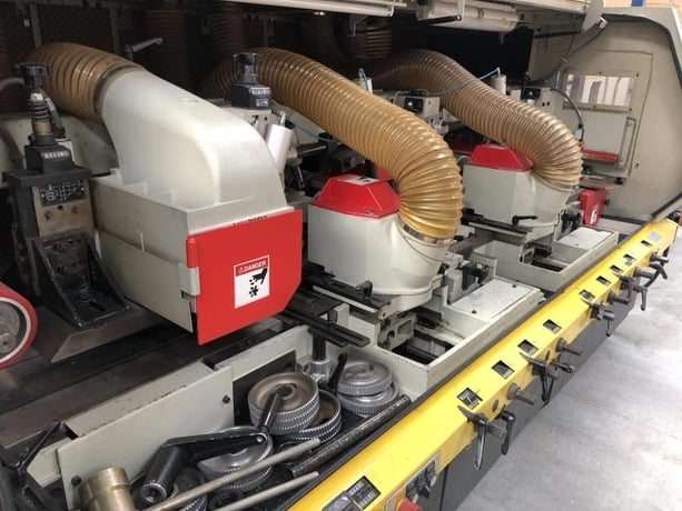 Weinig #Unimat-23-EL, feed through moulder, 6-head, 9-1/6" x4-3/4" capacity, 1-9/16" spindle, 20-118 FPM, 2000 - Image 3