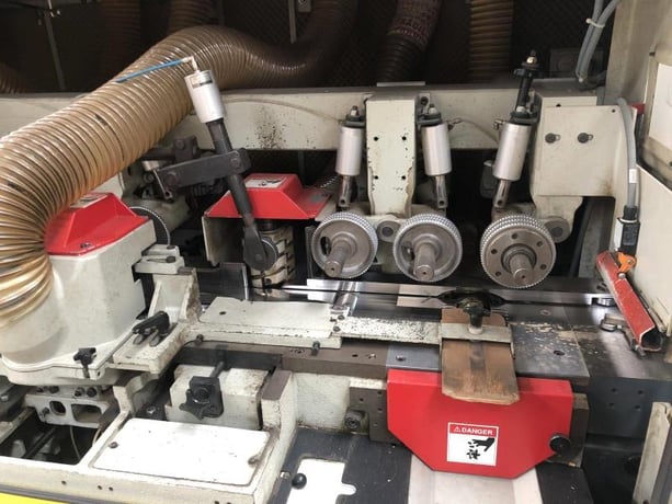 Weinig #Unimat-23-EL, feed through moulder, 6-head, 9-1/6" x4-3/4" capacity, 1-9/16" spindle, 20-118 FPM, 2000 - Image 5