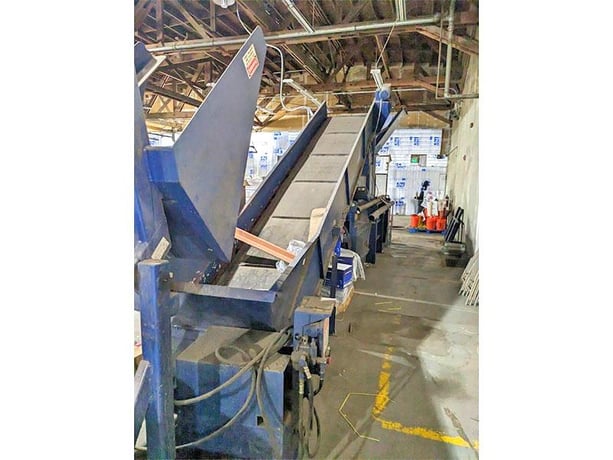 Cram-A-Lot #HX-60, 60" x 30" x 40" horizontal closed door baler, 7" cylinder, cart dumper, infeed conveyor - Image 6