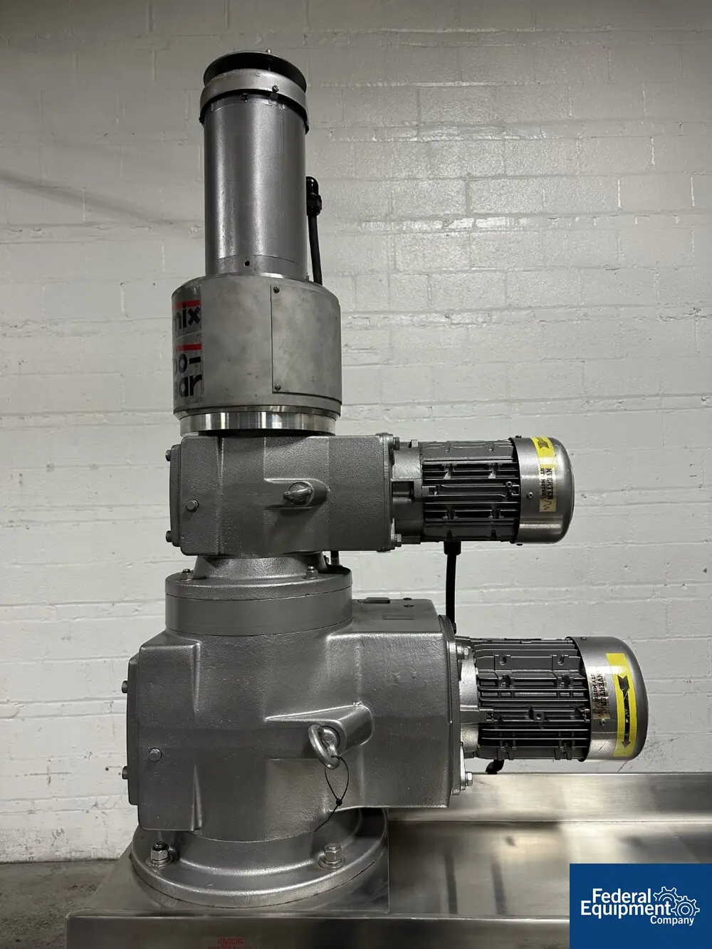 15 gallon Lee Tri Shaft Turbo Emulsifier Reactor, 316 Stainless Steel, 30/125 psi, bolt on top, cone bottom - Image 5
