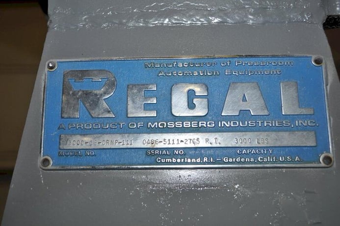 3000 lb. Regal #3000-18-DRNP-111, double end non-motorized uncoiler, 24" mandrel, 60" outside dimensions - Image 8