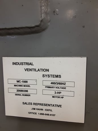 1000 cfm IVS #WC-1000, Wet Collector - Image 2