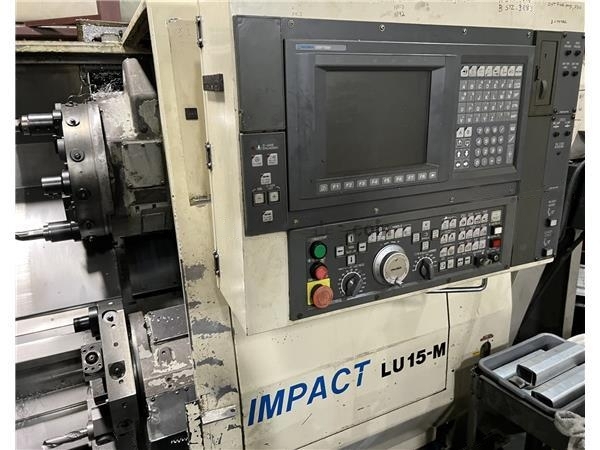 Okuma #Impact-LU15M, Live Tool CNC Lathe, 20.9" swing, 8" chuck, 20" centers, OSP 7000 Control, 4-Axis twin - Image 2