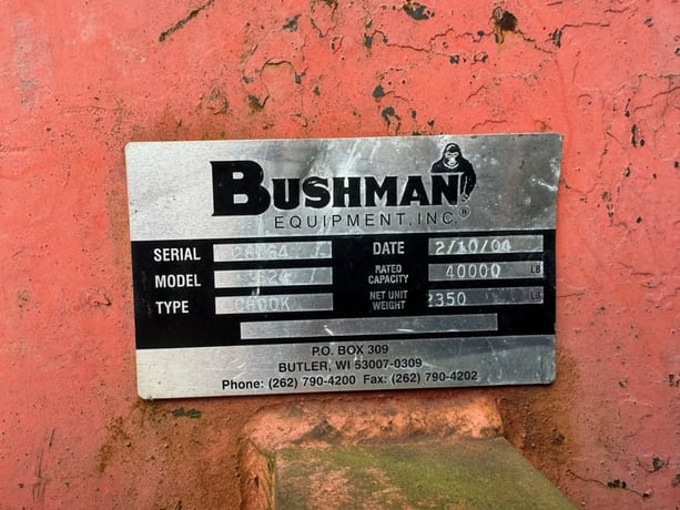 40000 lb. Bushman #624, c-hook style coil lift, 72" W, 2004 - Image 2