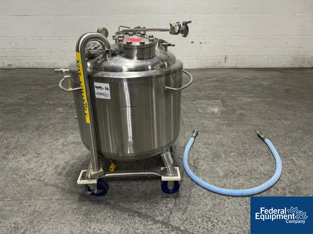 79 gallon Precision Stainless Reactor, 316L Stainless Steel, 30" diameter x 20" straight side, dish top & - Image 1