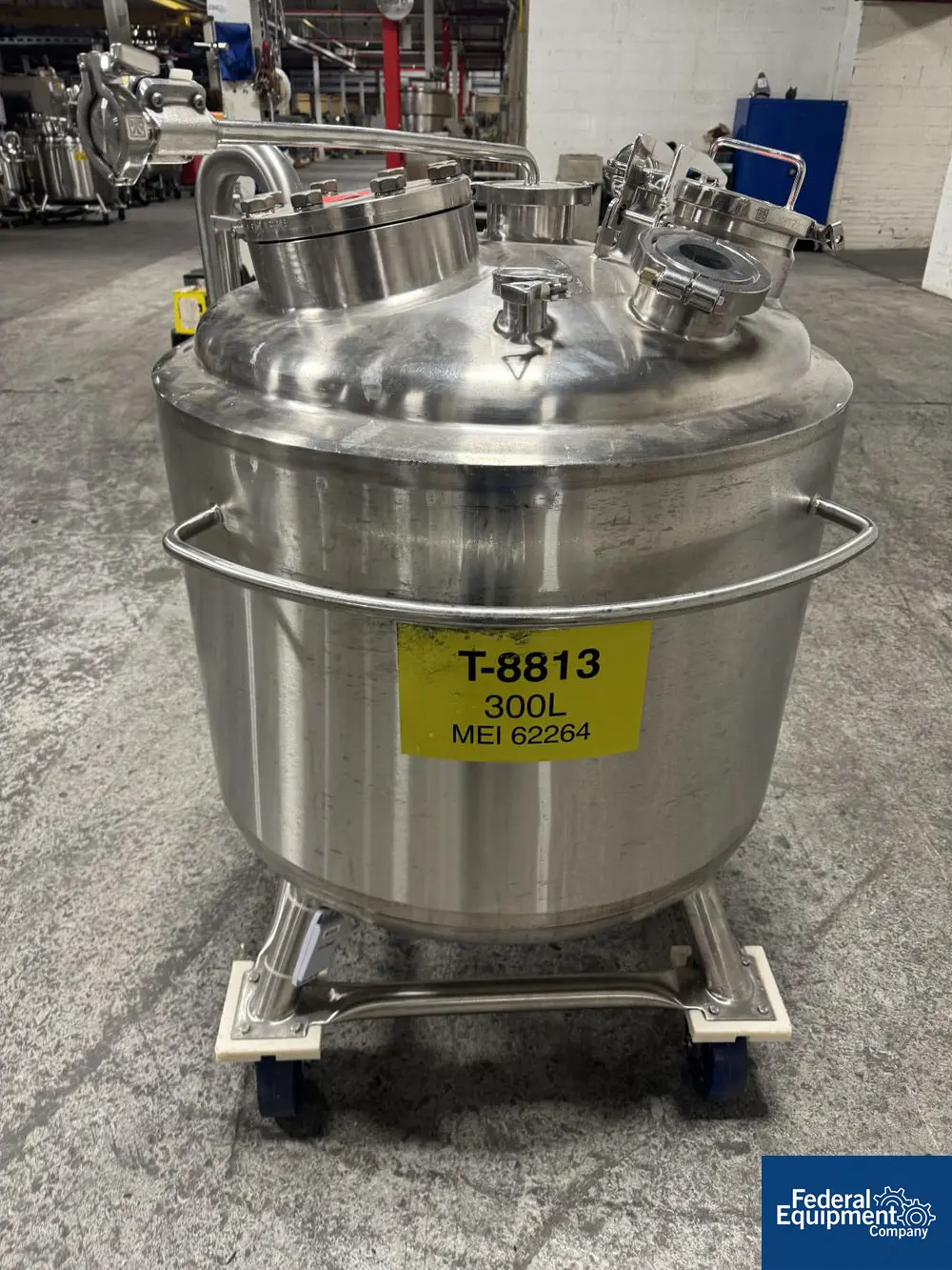 79 gallon Precision Stainless Reactor, 316L Stainless Steel, 30" diameter x 20" straight side, dish top & - Image 3