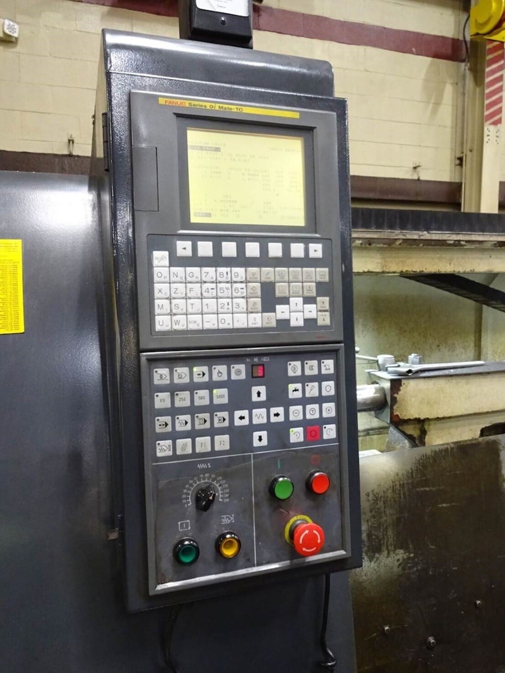 Vanguard #CAK80485D, 2-Axis flat bed CNC lathe, Fanuc Oi Mate, 4-jaw 25" chuck, 32" swing, 191" centers, 4.1" - Image 9