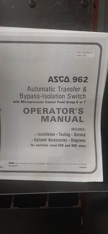 ASCO 962, transfer switch, never used, surplus, 90" x 36" x 22" - Image 2