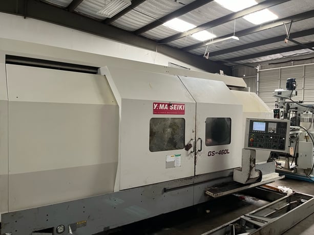 Yama Seiki #GS-460L, 29" swing x 79" CC, 8" spindle bore, 24" chuck, Fanuc Oi, 50 HP, 12 station turret - Image 1