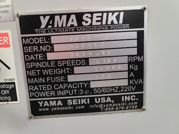 Yama Seiki #GS-460L, 29" swing x 79" CC, 8" spindle bore, 24" chuck, Fanuc Oi, 50 HP, 12 station turret - Image 6
