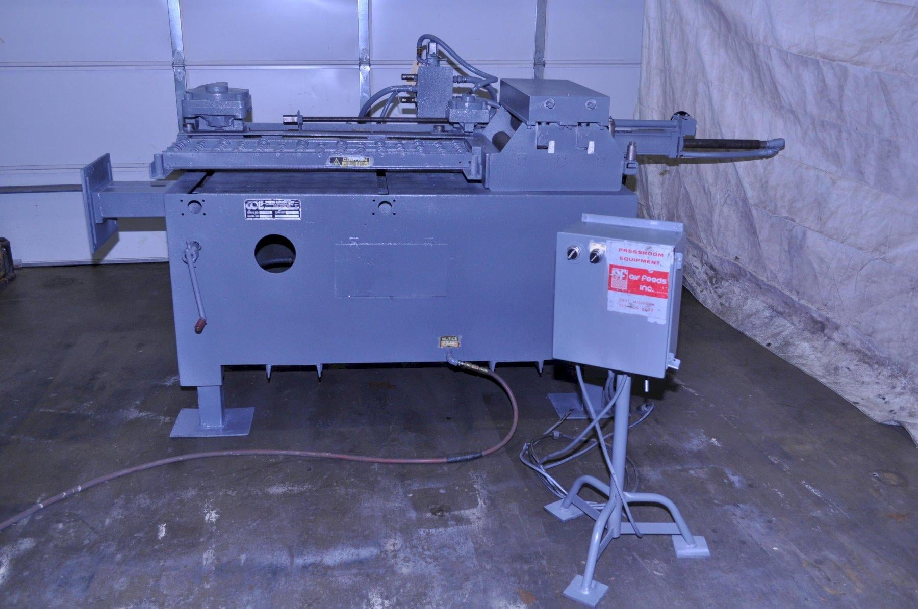 18" x .25" Coe Press Equipment #CF-500, air feeder straightener, 24" stroke, 5-roll straightener, adj height - Image 3