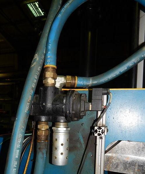 120 Ton, Farger &Joosten, multipower air/oil press, 7.9 stroke, 26" DL, 24" x17"bed, 24" passline - Image 5