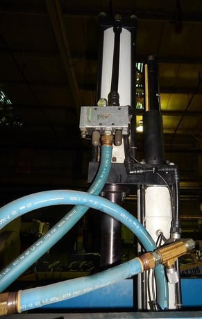 34 Ton, Farger &Joosten, multipower air/oil press, 7.9 stroke, 13" DL, 14" x14"x2" bed, 40" passline - Image 7