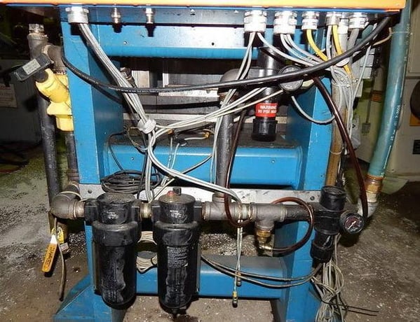 90 Ton, Farger &Joosten, multipower air/oil press, 7.9 stroke, 26" DL, 24" x17"x2" bed, 24" passline - Image 8