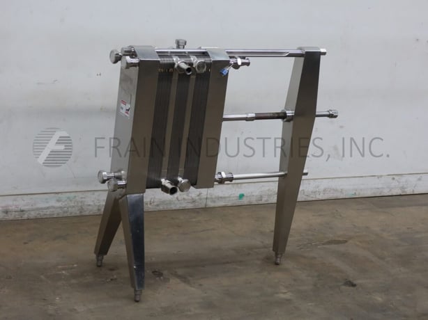 120 sq.ft., APV Paraflow, Stainless Steel, plate & frame heat exchanger, flow rate of 1-45 GPM - Image 1