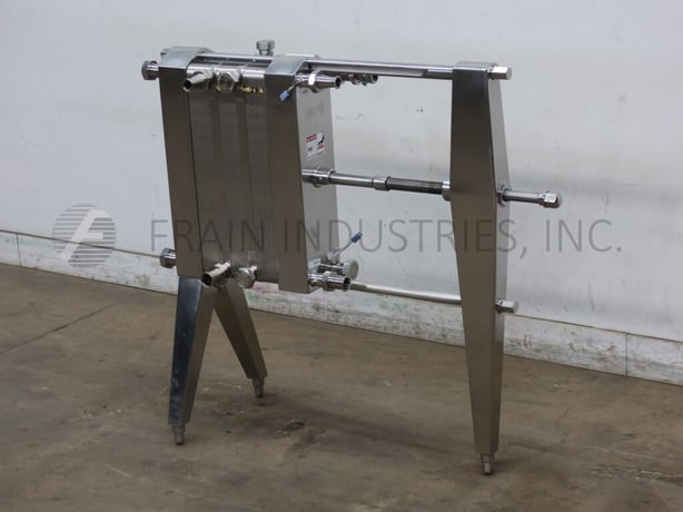 120 sq.ft., APV Paraflow, Stainless Steel, plate & frame heat exchanger, flow rate of 1-45 GPM - Image 5