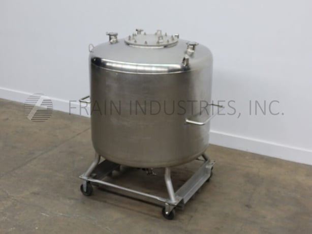 300 gallon Mueller, 316 Stainless Steel, internal pressure / vacuum tank, 46" dia x 48" deep with a 40" - Image 1