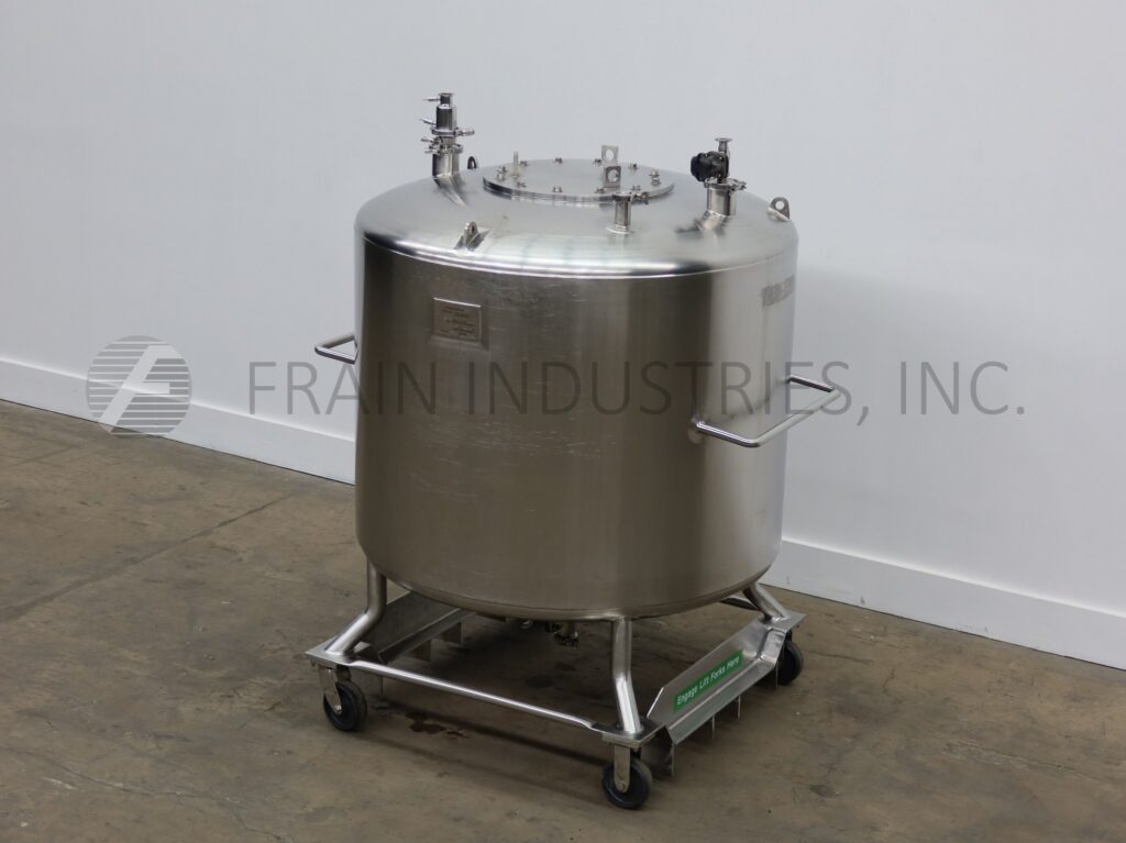 300 gallon JV Northwest, 316 Stainless Steel, internal pressure tank, 46" dia x 48" deep with a 40" straight - Image 1
