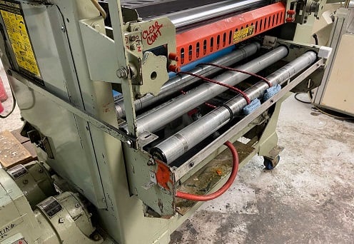 38" Black Black Brothers roller coat laminator on casters, 38" roller size, included extra roller - Image 2