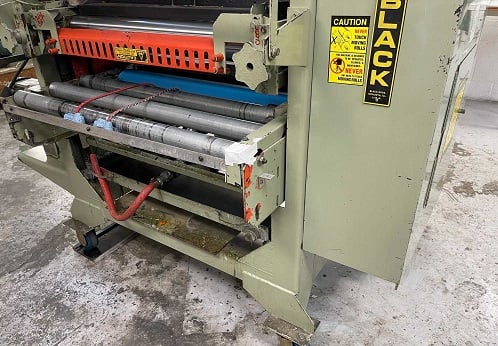 38" Black Black Brothers roller coat laminator on casters, 38" roller size, included extra roller - Image 3