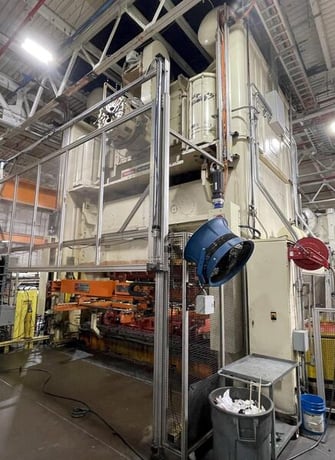 1330 Ton, Niagara #SE4-1330-186-84, straight side double crank mechanical metal stamping transfer press, 24" - Image 2
