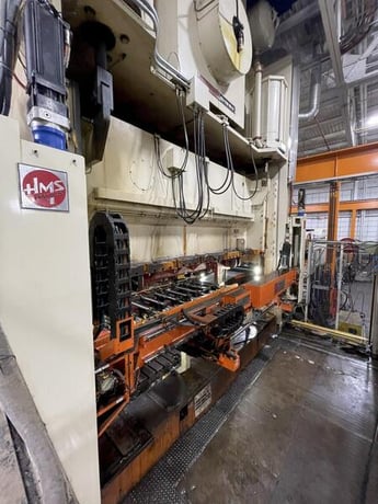1330 Ton, Niagara #SE4-1330-186-84, straight side double crank mechanical metal stamping transfer press, 24" - Image 4
