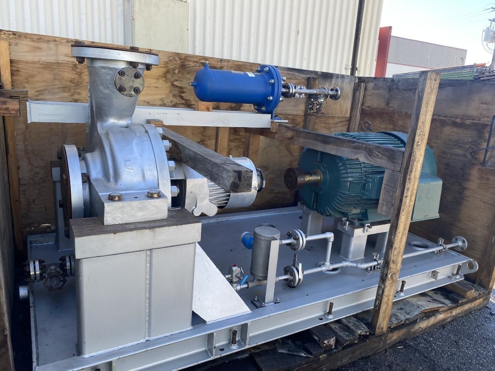 1965 GPM, Sulzer centrifugal process pump, 100 HP Reliance motor, new, never used - Image 2