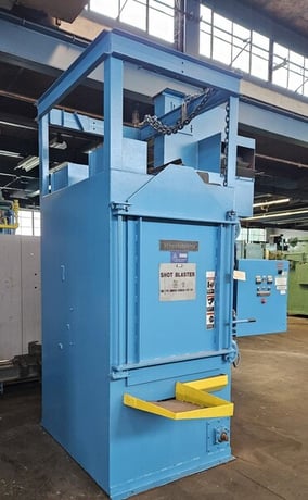 Wheelabrator #WS-210S, spinner hanger shot blaster, 34" x56" x52", 2 blast wheels, 10 HP - Image 2
