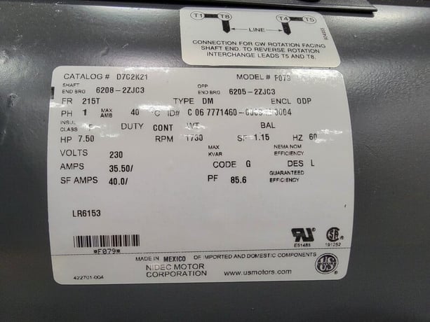 28 cfm, 175 psi, King Canada #KC-7180V3-MS, High Output 7.5 Peak HP, 80 gallon air compressor, new - Image 6