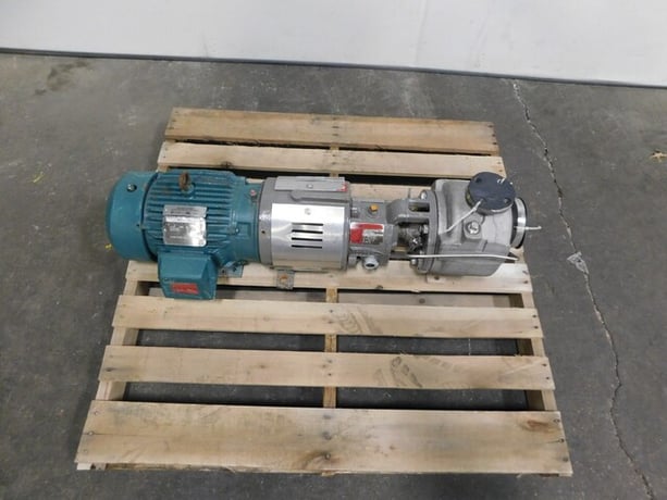 Flowserve / Durco #MK3, self primer pump, 5 HP, 3505 RPM, 316 Stainless Steel, 3 phase, new - Image 2
