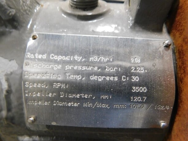 Flowserve / Durco #MK3, self primer pump, 5 HP, 3505 RPM, 316 Stainless Steel, 3 phase, new - Image 8