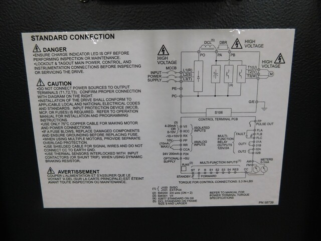 50 HP Toshiba, VT130G9U4500, adjustable speed drive, 50 KVA, 480 Volts, 3 phase - Image 9