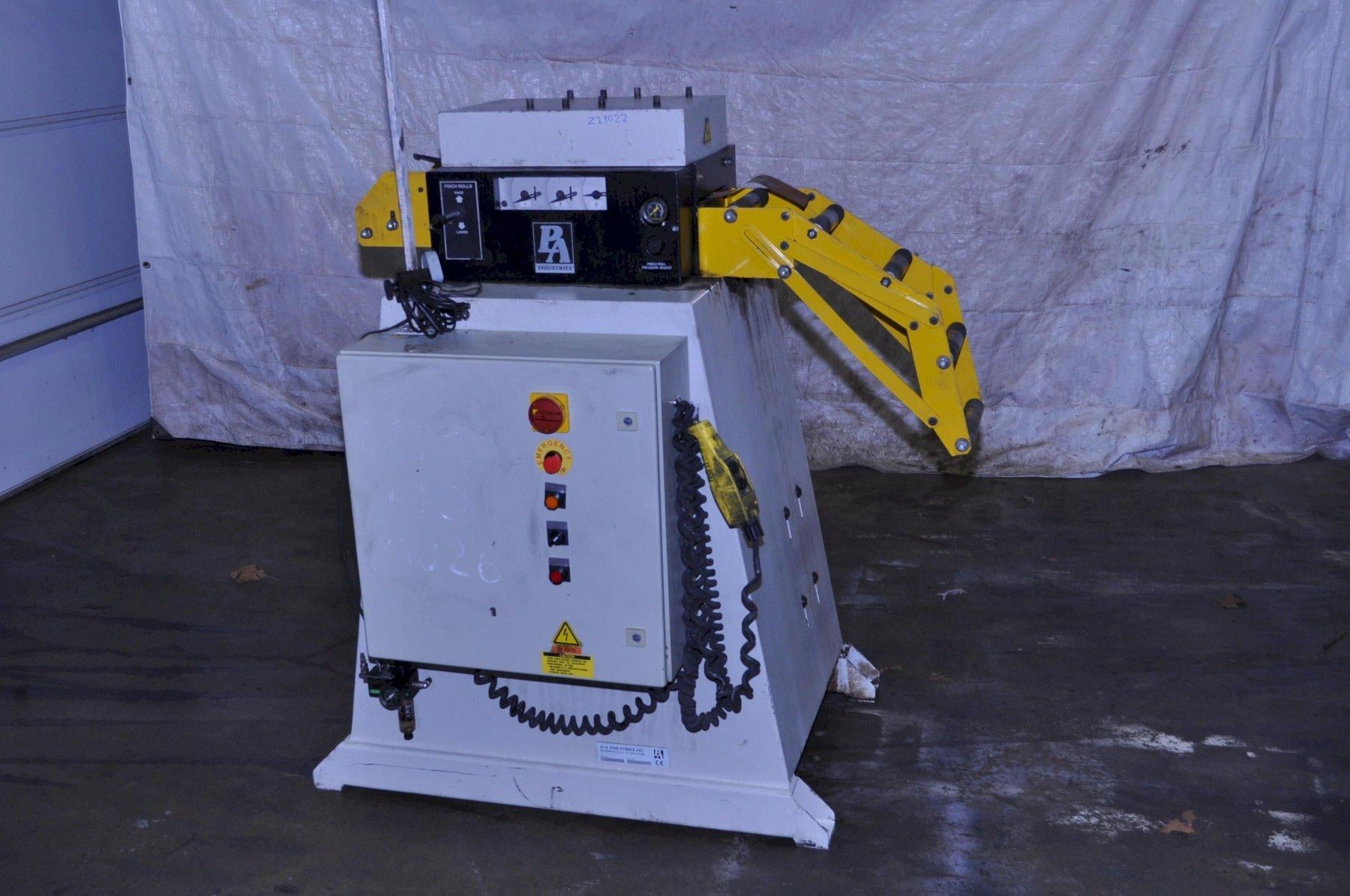8" x .135" PA Industrial, straightener, 7 roll straightener, entry & exit pinch rolls, air lift, jogging - Image 1