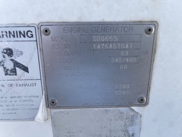 54 KW Airman MMD PowerPro #SDG65, standby, Tier 3, 120/240/208/277/480 Volts, 13k hours, 2008, $19k - Image 6