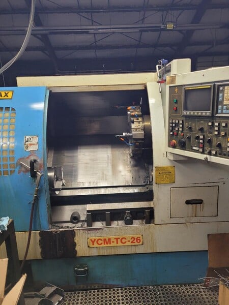 Supermax #YCM-TC-26, turning center, Fanuc controls, 18.5" swing x 25.5" cc, 1999 - Image 1
